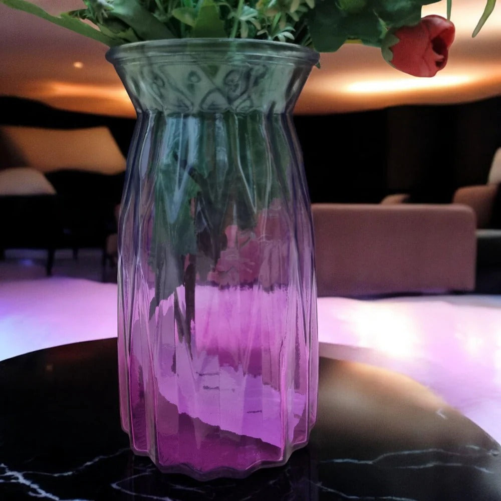 Vibrant Gradient Glass Vase