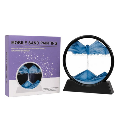 Moving Sand Art Picture | 3D Dynamic Deep Sea Sandscape with Display Stand | Random Color