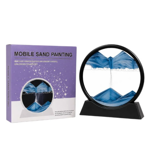 Moving Sand Art Picture | 3D Dynamic Deep Sea Sandscape with Display Stand | Random Color