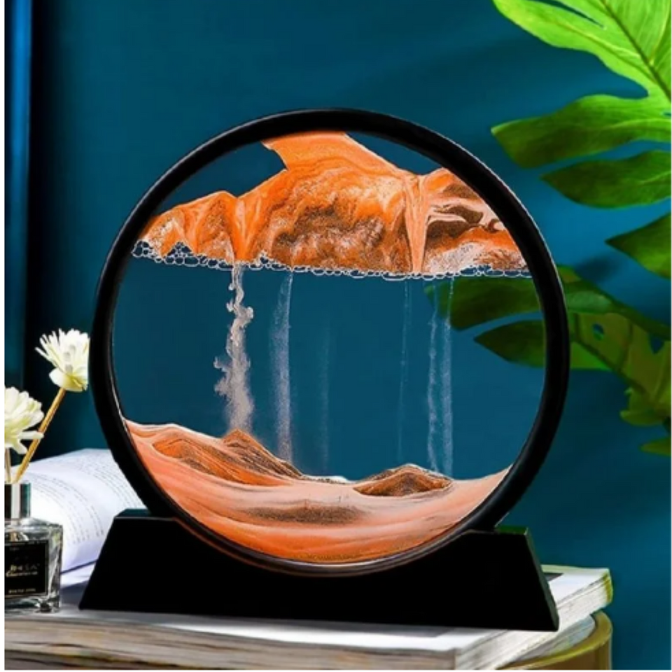 Moving Sand Art Picture | 3D Dynamic Deep Sea Sandscape with Display Stand | Random Color
