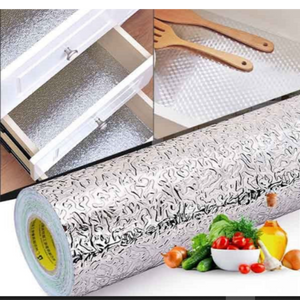 Silver Foil | Marble Sheet Sticker 40x200cm | Waterproof Self-Adhesive PVC Wallpaper for Furniture Walls