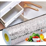 Silver Foil | Marble Sheet Sticker 40x200cm | Waterproof Self-Adhesive PVC Wallpaper for Furniture Walls