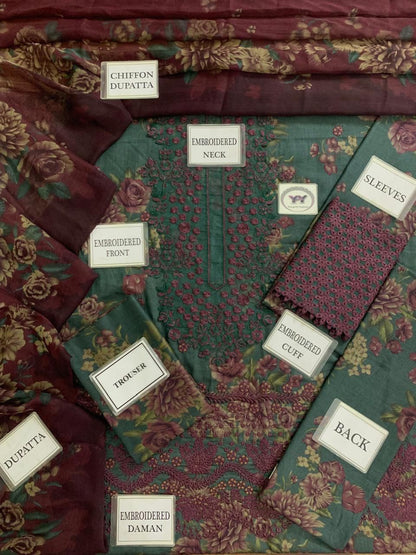 3 piece lawn suit