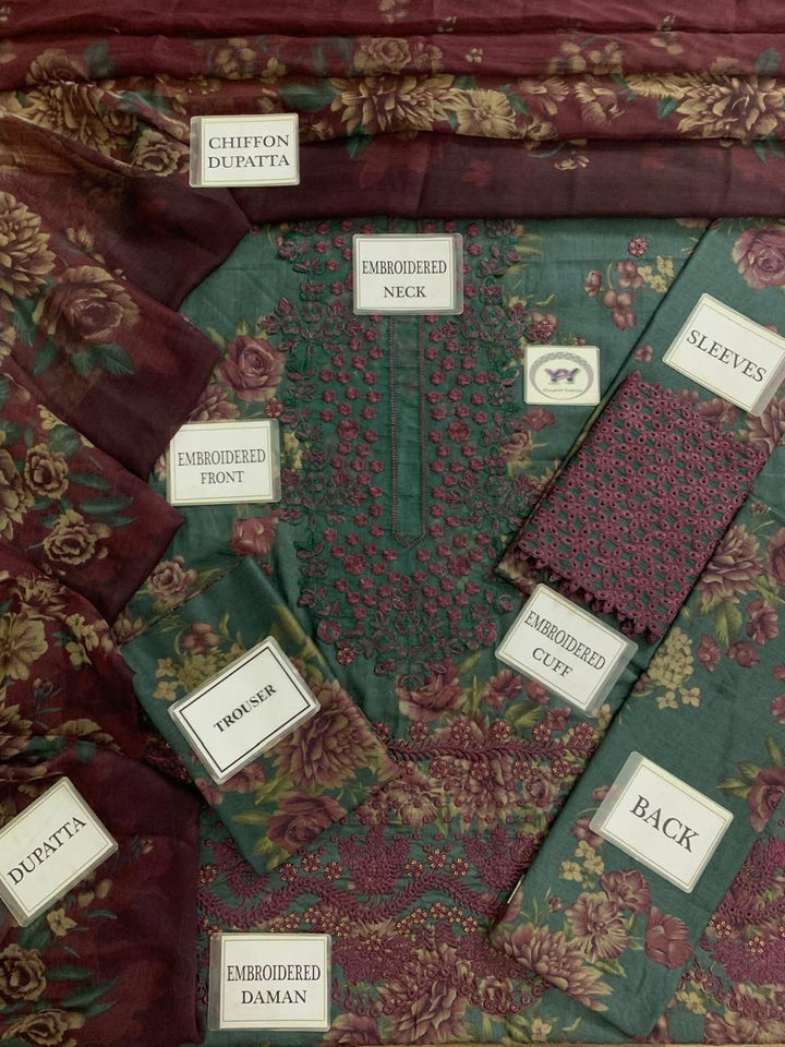 3 piece lawn suit