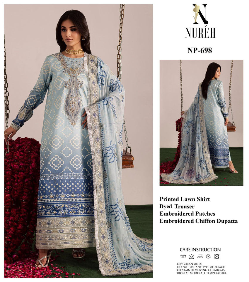 3 piece lawn suit