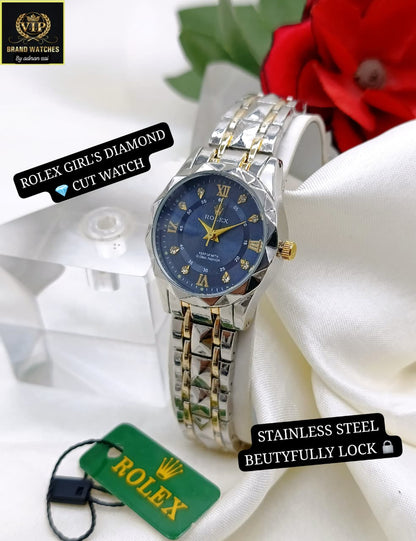 HI QUALITY ROLEX GIRLS DAIMOND CUT WATCHES⬅️  DAIMONDS CUT GLASS