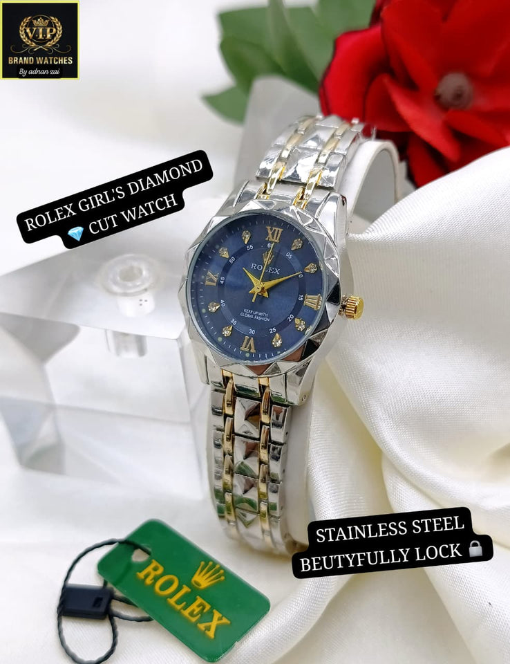 HI QUALITY ROLEX GIRLS DAIMOND CUT WATCHES⬅️  DAIMONDS CUT GLASS