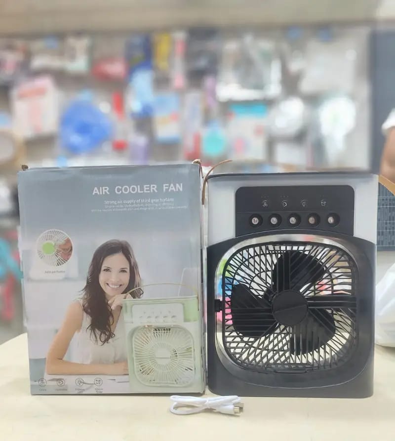 Mini air cooling ❄️ fan multifunction usb new household portable air conditioner humidifier strong wind | protable fan | portable air❄️ cooler (random color)