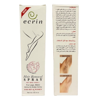 Ecrin Hair Removal Spray💨 for Men & Women | Fast, Gentle Hair Remover