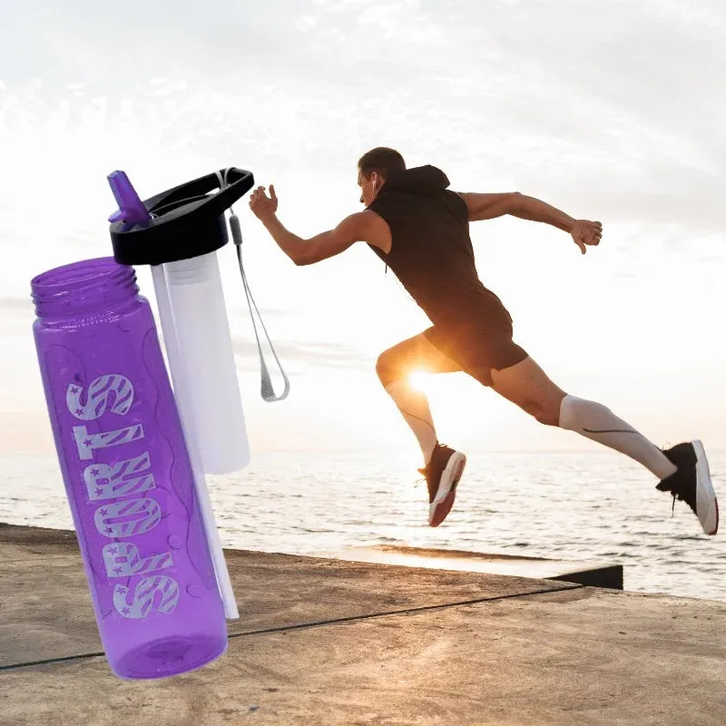 Stylish Water Sport Bottle 1000ml with Straw | Leakproof BPA-Free Hydration Bottle for School, Gym & Travel