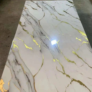 Autumn Brown | Marble Sheet Sticker 60x200cm | Waterproof Self-Adhesive PVC Wallpaper for Furniture Walls