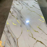 Autumn Brown | Marble Sheet Sticker 60x200cm | Waterproof Self-Adhesive PVC Wallpaper for Furniture Walls
