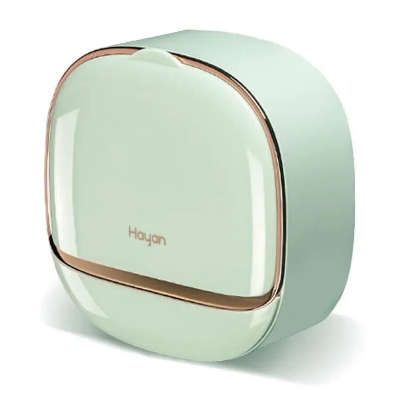 Dark Green | Self-Adhesive Wall-Mounted Luxury Soap Holder with Lid and Drainage Tray