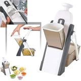 Brava Spring Vegetable Slicer Chopper | Manual Mandoline Cutter Grinder | Multi-Function Fruit & Vegetable Slicer