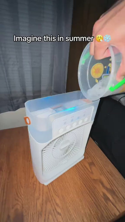Mini air cooling ❄️ fan multifunction usb new household portable air conditioner humidifier strong wind | protable fan | portable air❄️ cooler (random color)